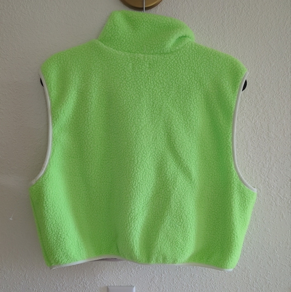 Free People FP Movement Hit The Slopes Vest Cropped Lime Glow xs, small medium - Picture 10 of 11